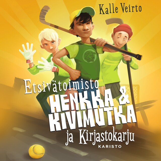 Couverture de livre pour Etsivätoimisto Henkka & Kivimutka ja Kirjastokarju
