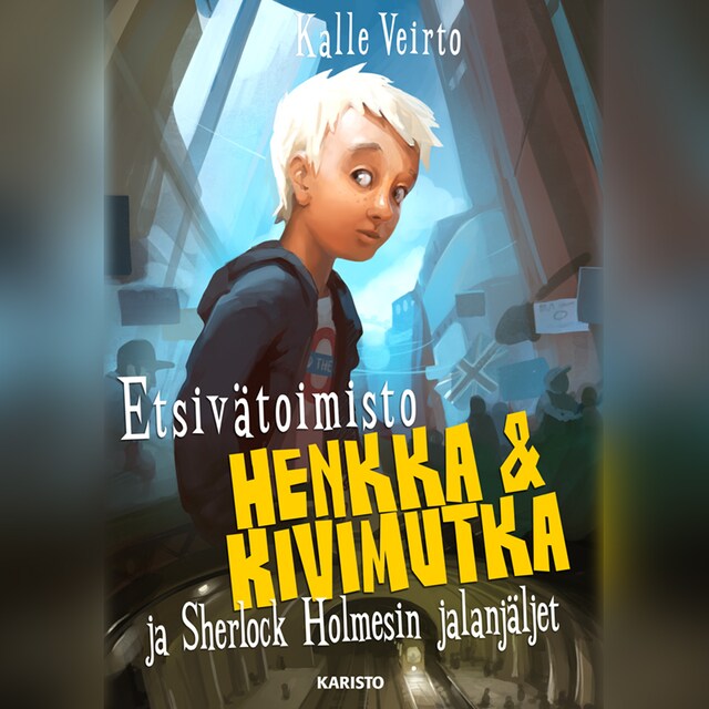 Couverture de livre pour Etsivätoimisto Henkka & Kivimutka ja Sherlock Holmesin jalanjäljet