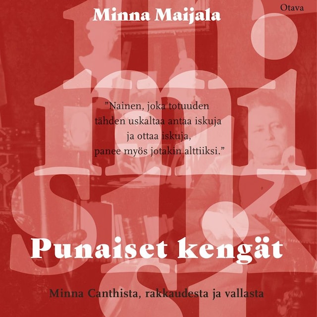 Book cover for Punaiset kengät − Minna Canthista, rakkaudesta ja vallasta