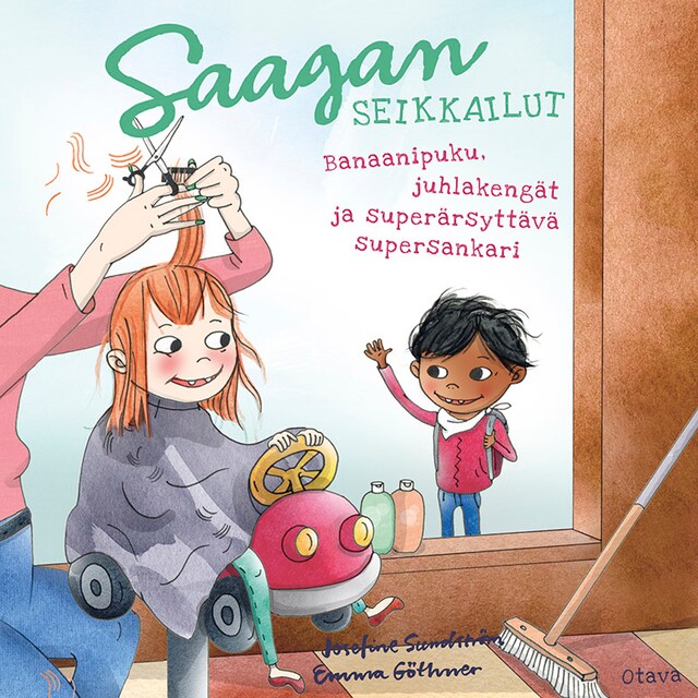 Saagan seikkailut - Banaanipuku, juhlakengät ja superärsyttävä supersankari Bokomslag for Saagan seikkailut - Banaanipuku, juhlakengät ja superärsyttävä supersankari