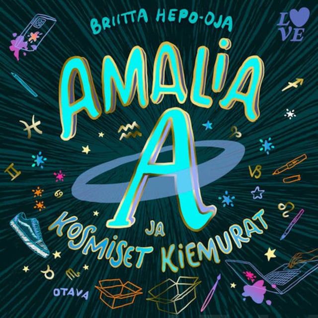 Couverture de livre pour Amalia A ja kosmiset kiemurat