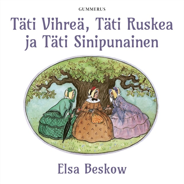 Boekomslag van Täti Vihreä, Täti Ruskea ja Täti Sinipunainen