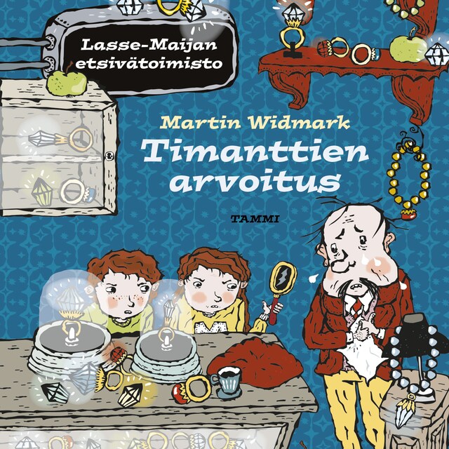 Book cover for Timanttien arvoitus. Lasse-Maijan etsivätoimisto