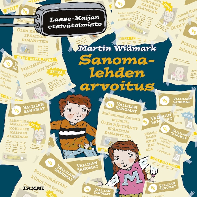 Book cover for Sanomalehden arvoitus. Lasse-Maijan etsivätoimisto