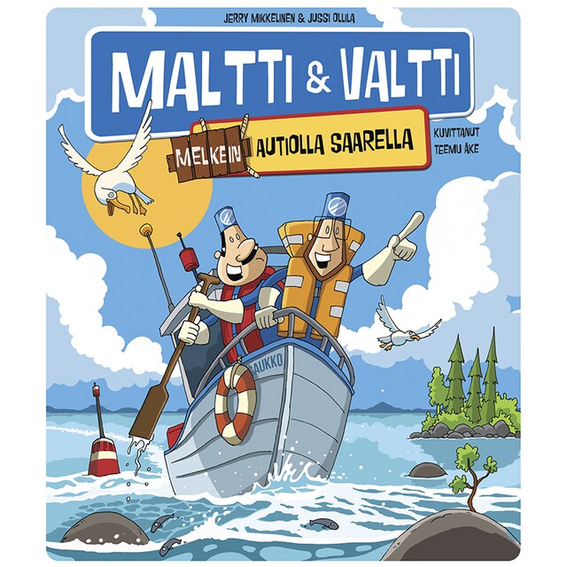 Boekomslag van Maltti ja Valtti melkein autiolla saarella