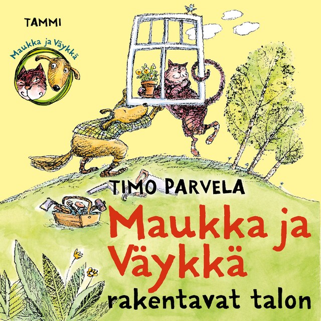 Portada de libro para Maukka ja Väykkä rakentavat talon