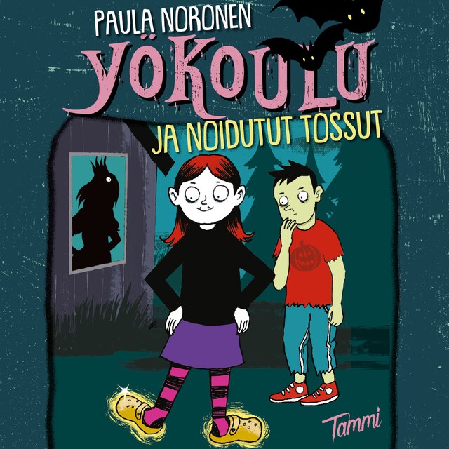 Book cover for Yökoulu ja noidutut tossut