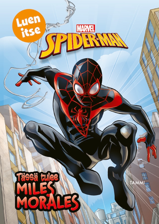 Kirjankansi teokselle Tässä tulee Miles Morales (e-äänikirja)