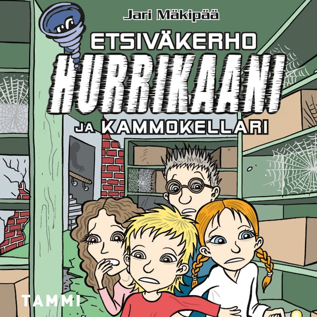 Book cover for Etsiväkerho Hurrikaani ja kammokellari
