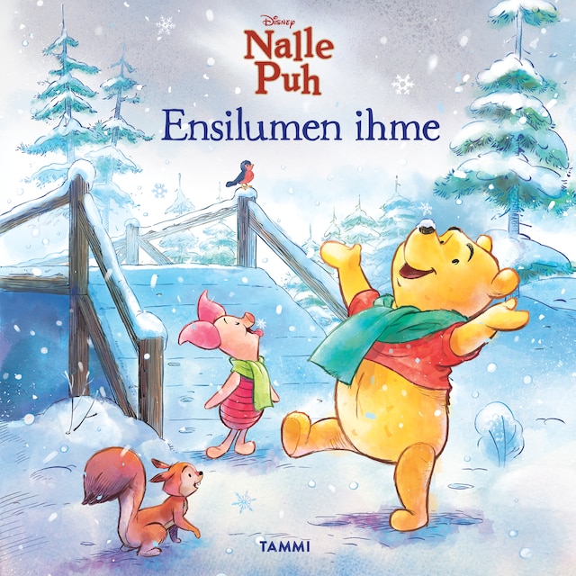 Kirjankansi teokselle Nalle Puh. Ensilumen ihme