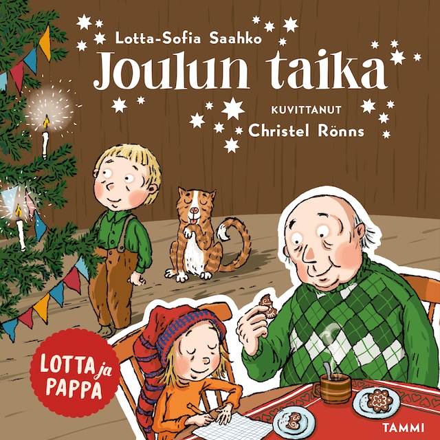 Kirjankansi teokselle Lotta ja pappa. Joulun taika