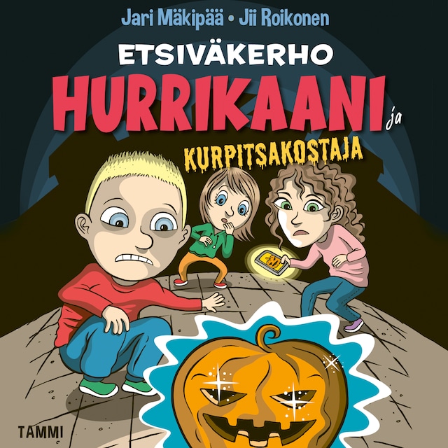Book cover for Etsiväkerho Hurrikaani ja kurpitsakostaja