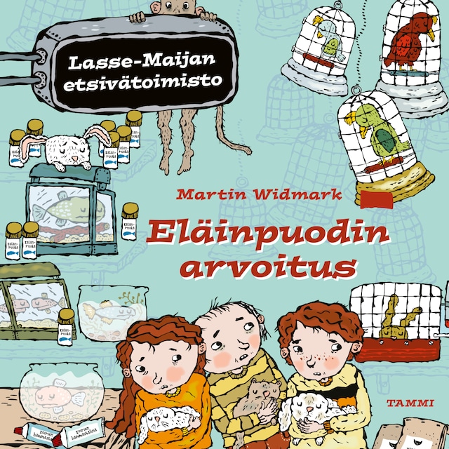Book cover for Eläinpuodin arvoitus. Lasse-Maijan etsivätoimisto