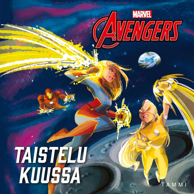 Kirjankansi teokselle Marvel. Kostajat. Taistelu Kuussa