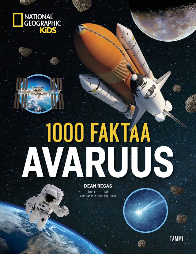 Kirjankansi teokselle 1000 faktaa. Avaruus