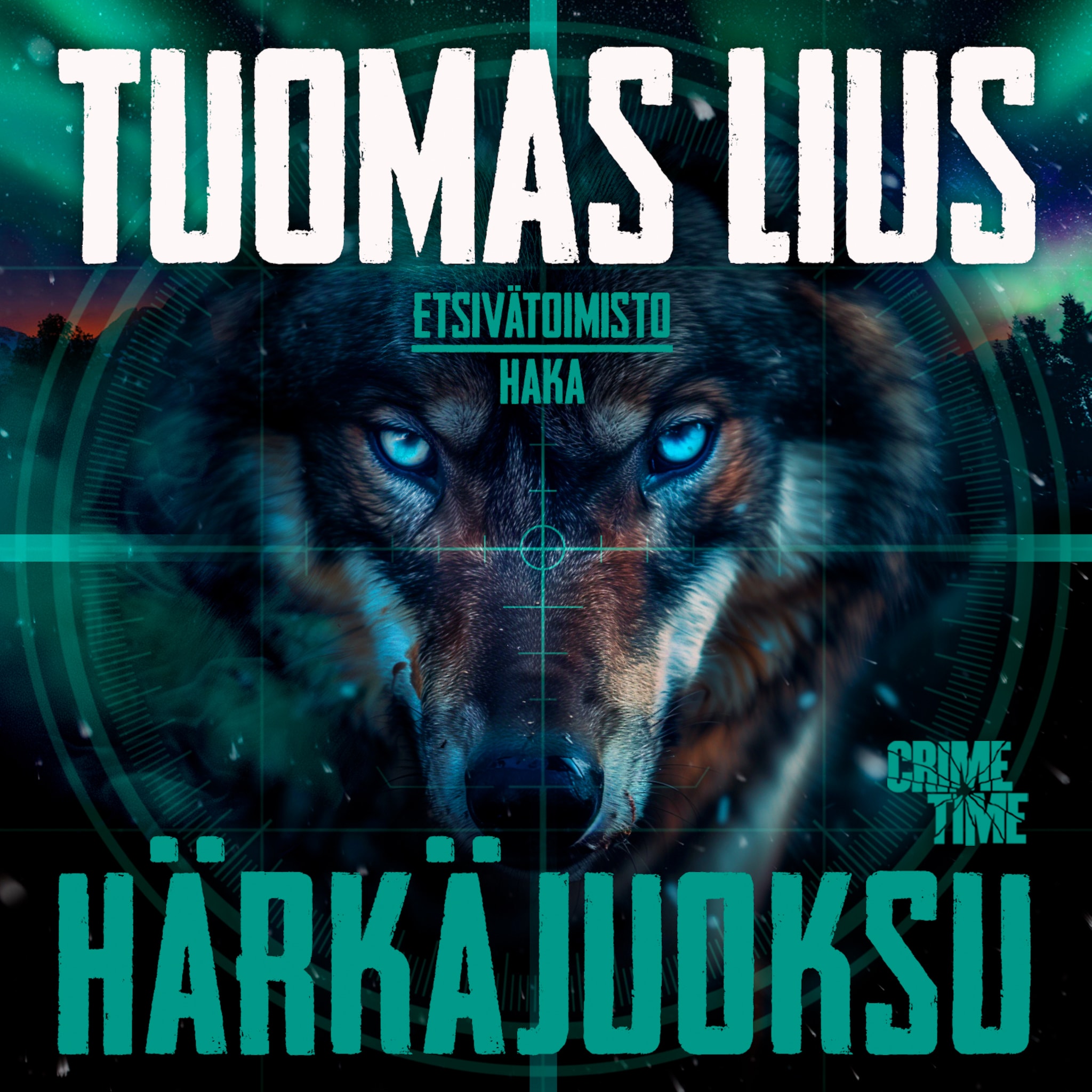 Äänikirjan Härkäjuoksu kansikuva