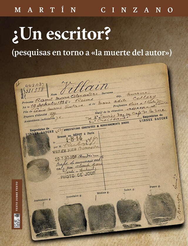 Book cover for ¿Un escritor?