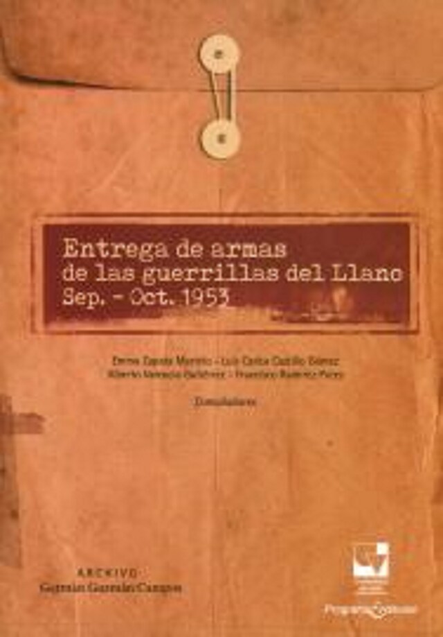 Buchcover für Entrega de armas de las guerrillas del Llano sep.-Oct.1953