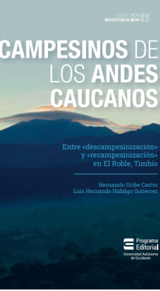 Portada de libro para Campesinos de los Andes Caucanos