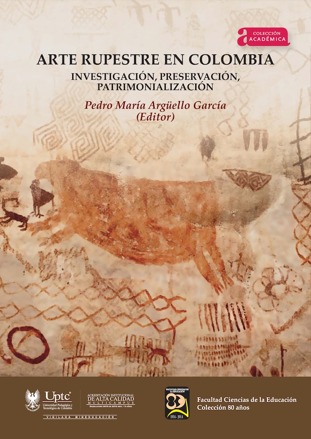 Book cover for Arte Rupestre en Colombia.