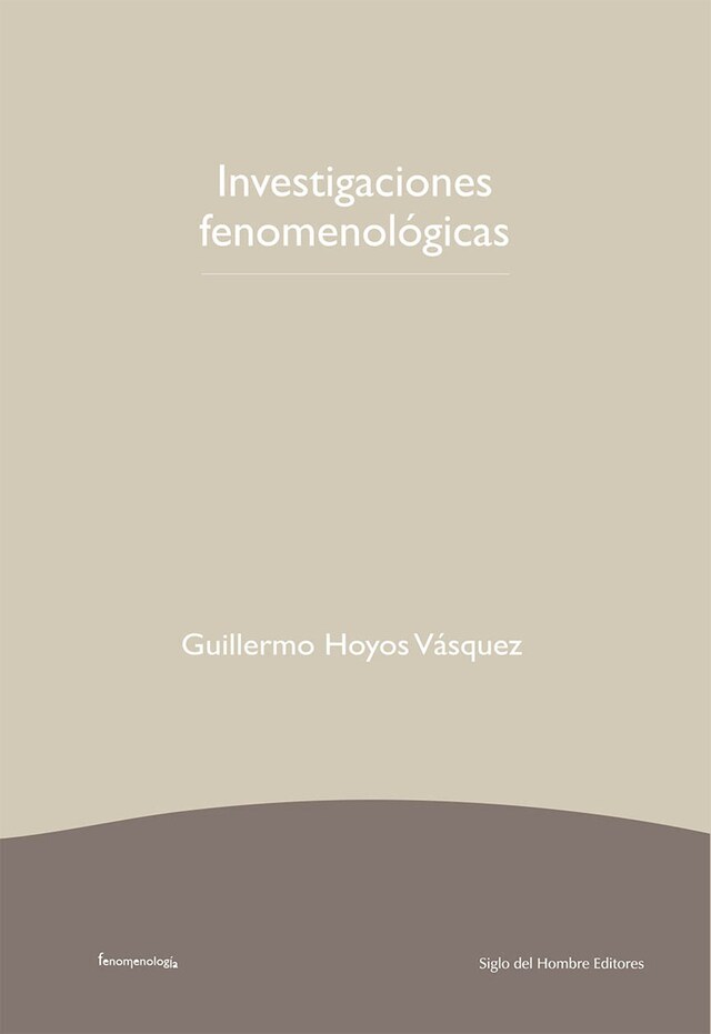 Buchcover für Investigaciones fenomenológicas