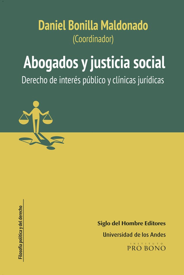 Portada de libro para Abogados y justicia social