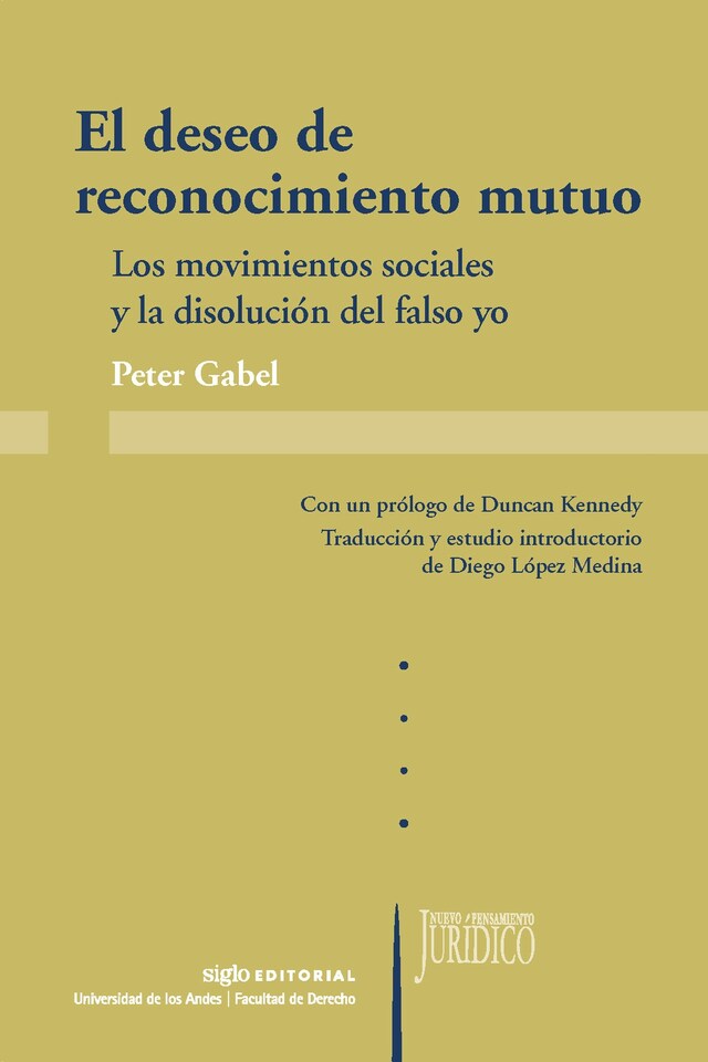 Kirjankansi teokselle El deseo de reconocimiento mutuo