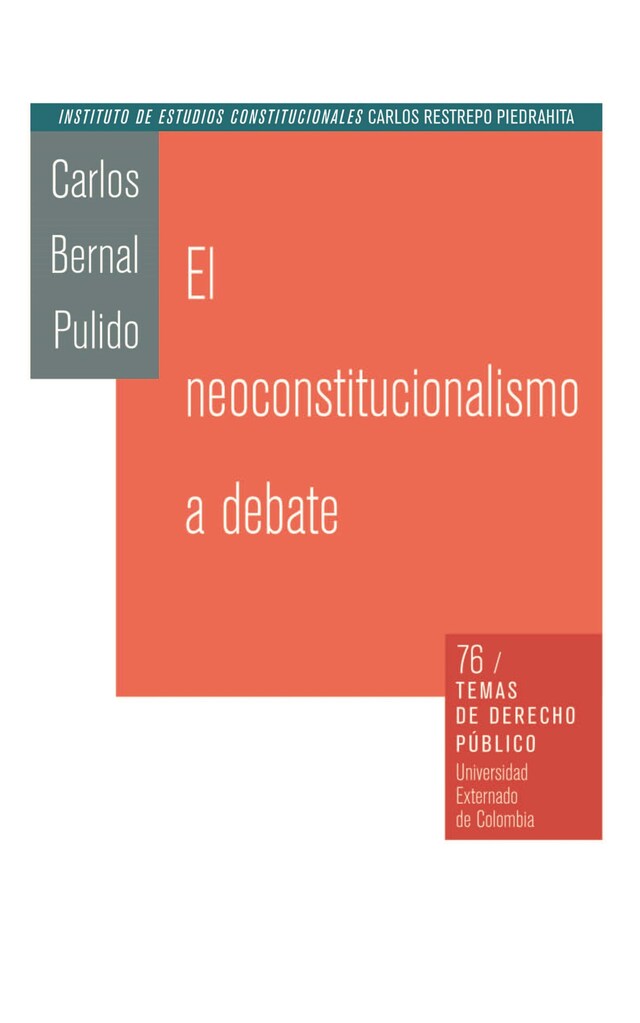 Portada de libro para El neoconstitucionalismo al debate