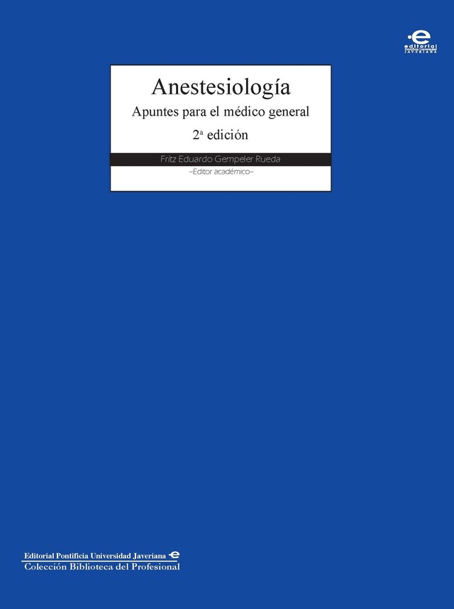 Bogomslag for Anestesiología