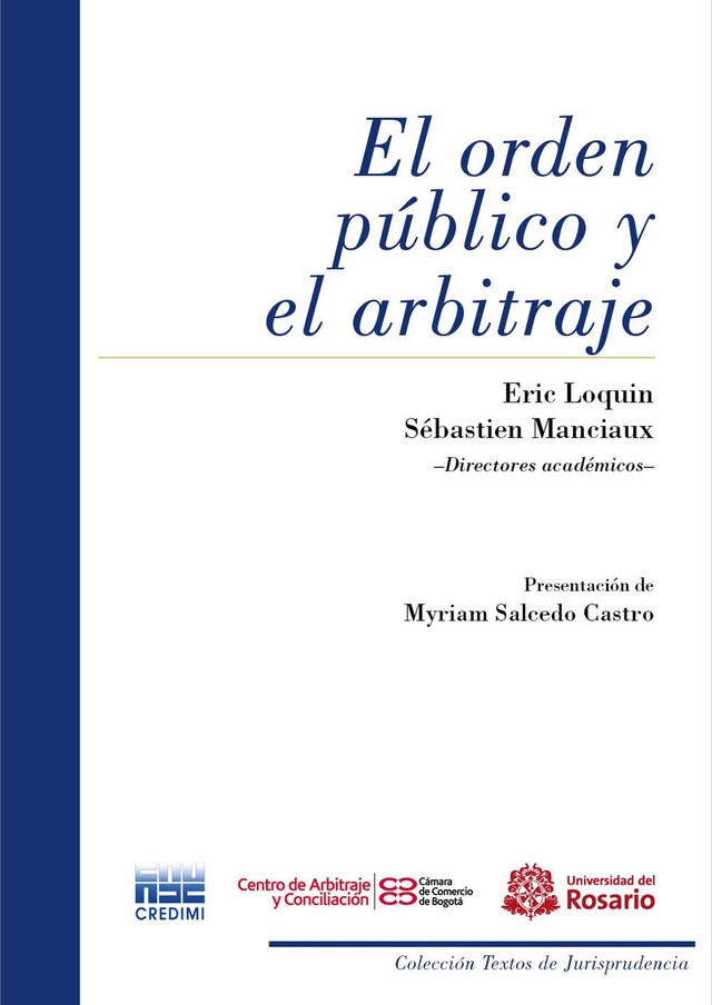 Kirjankansi teokselle El orden público y el arbitraje