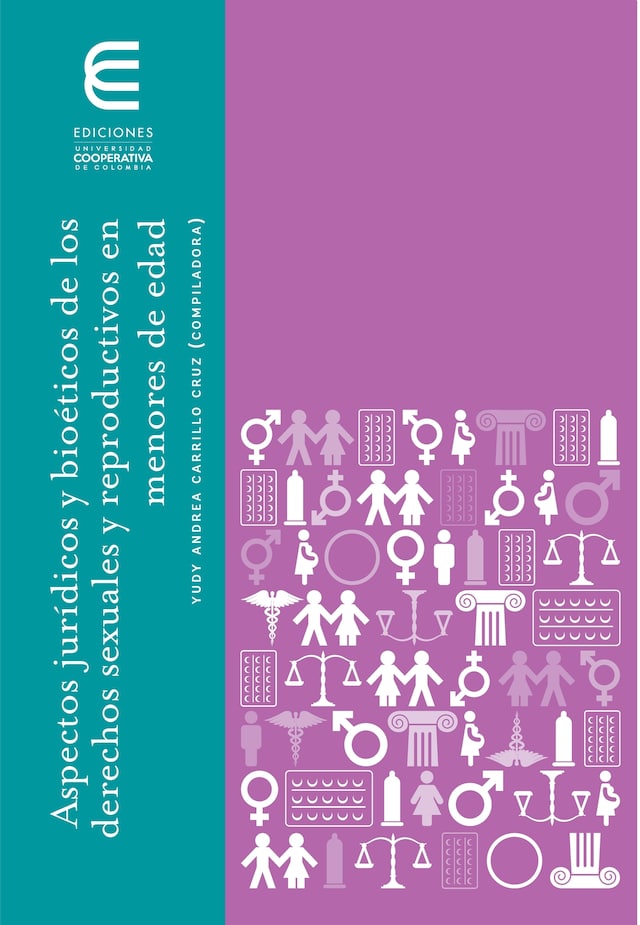 Kirjankansi teokselle Aspectos jurídicos y bioéticos de los derechos sexuales y reproductivos en menores de edad