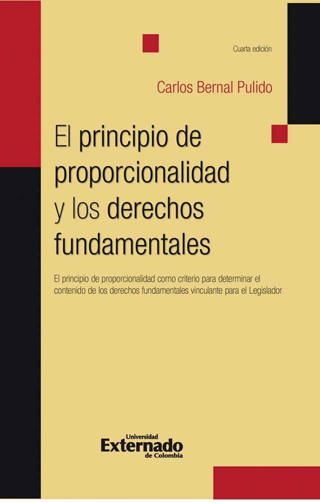 Boekomslag van El principio de proporcionalidad y los derechos fundamentales