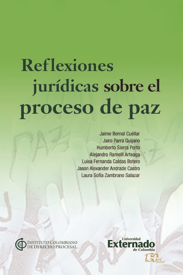 Book cover for Reflexiones jurídicas sobre el proceso de paz