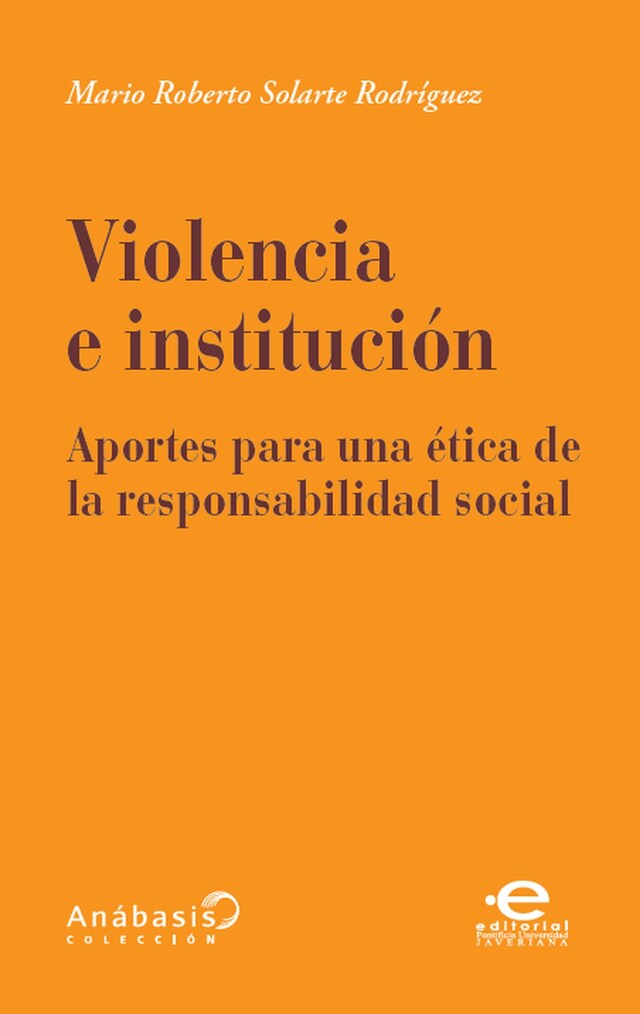 Bogomslag for Violencia e institución