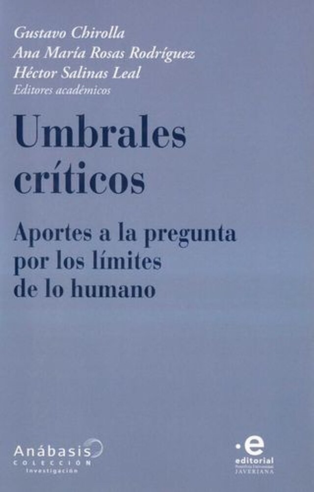 Copertina del libro per Umbrales críticos