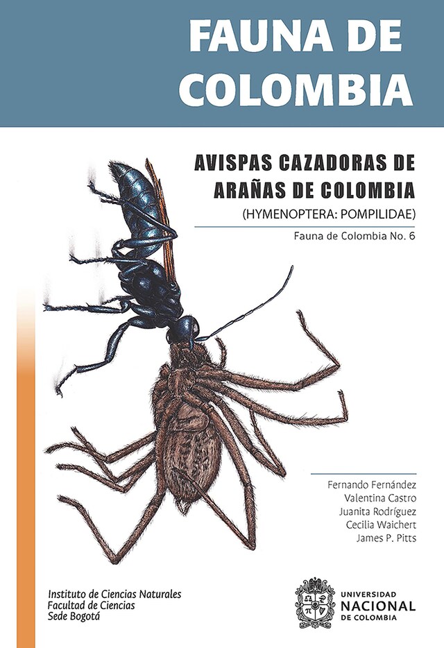 Portada de libro para Fauna de Colombia: Avispas cazadoras de arañas de Colombia