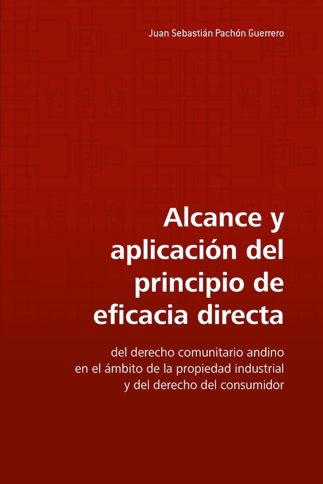 Kirjankansi teokselle Alcance y aplicación del principio de eficacia directa