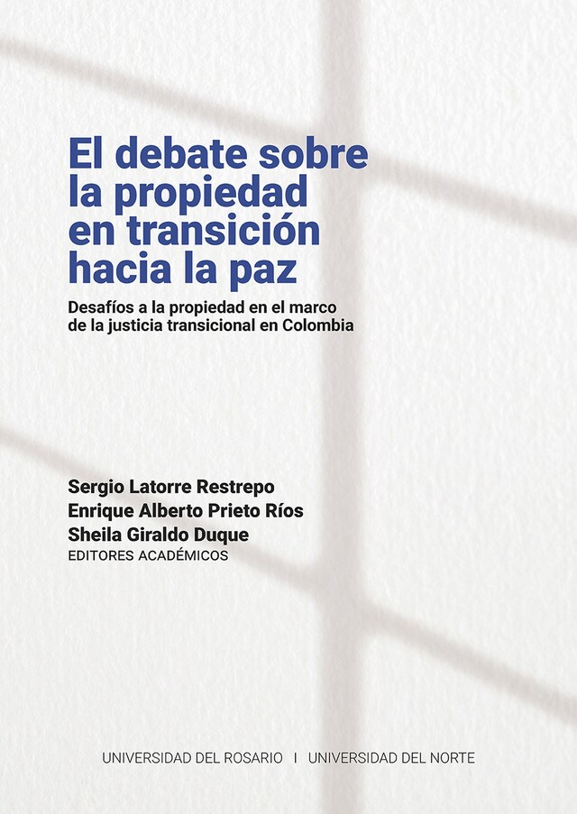 Book cover for El debate sobre la propiedad en transición hacia la paz