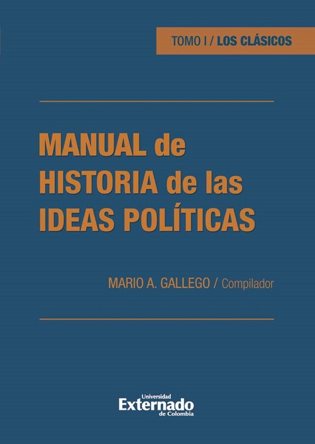 Kirjankansi teokselle Manual de historia de las ideas políticas