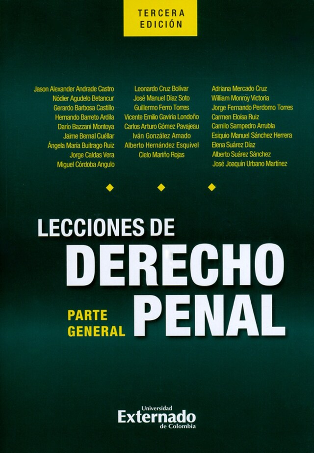Book cover for Lecciones de derecho penal: parte general. Tercera edición