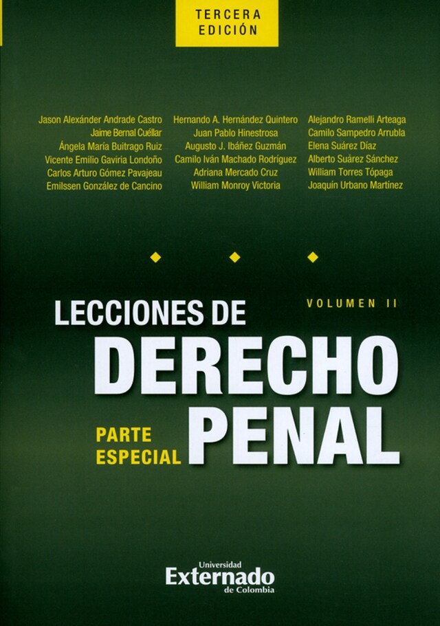 Book cover for Lecciones de derecho penal. Parte especial. Volumen II