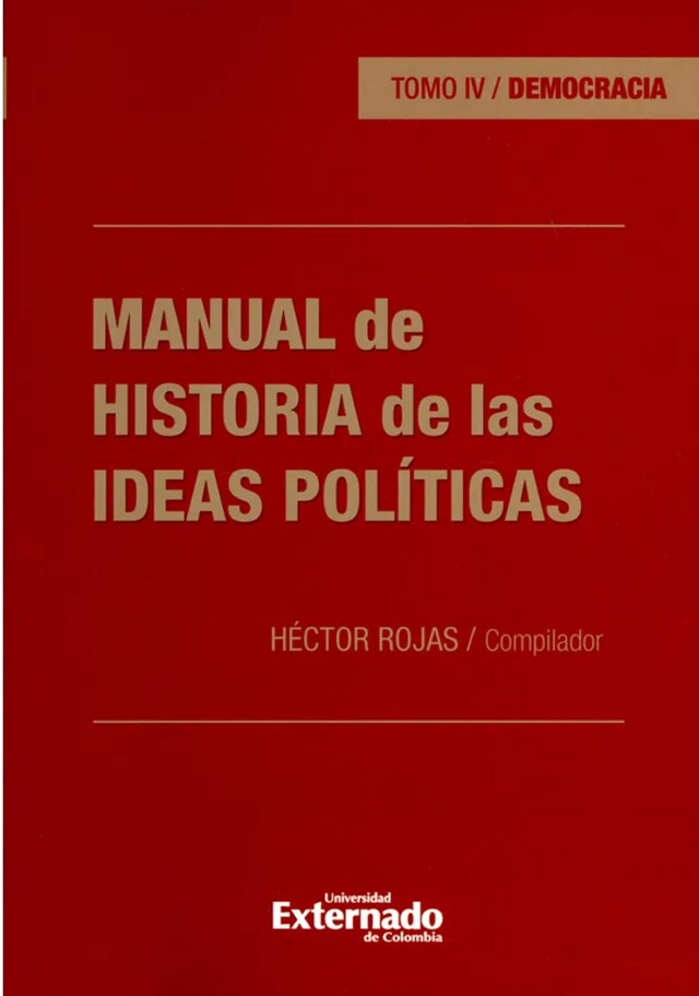 Okładka książki dla Manual de historia de las ideas políticas - Tomo IV