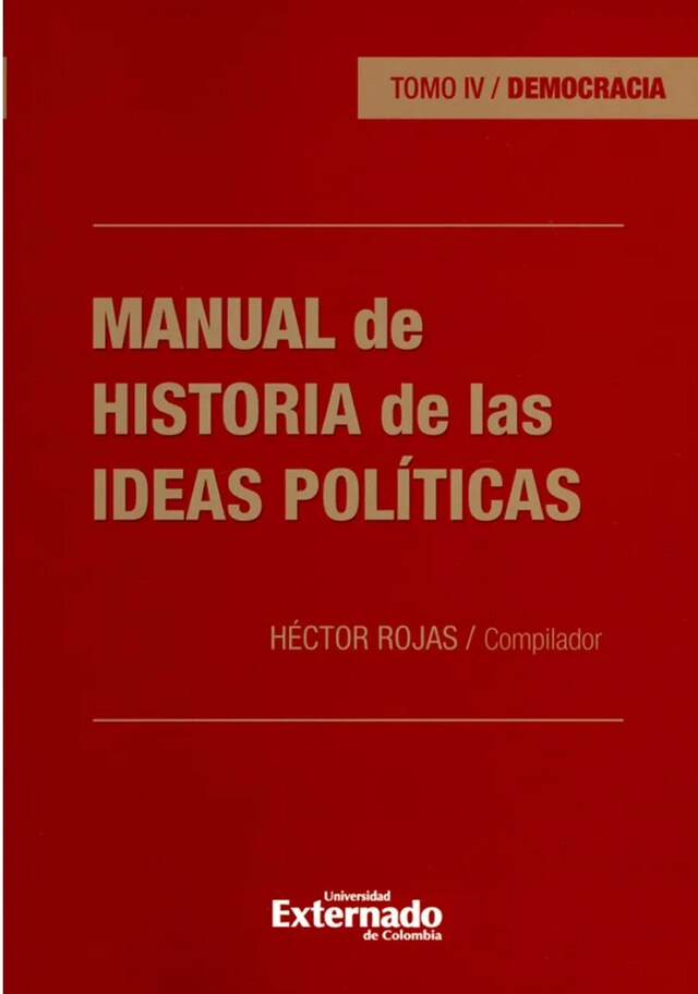 Bogomslag for Manual de historia de las ideas políticas - Tomo IV