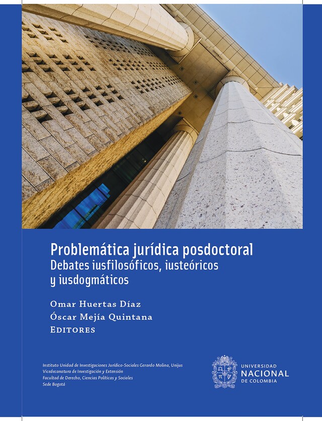 Kirjankansi teokselle Problemática jurídica posdoctoral: Debates iusfilosóficos, iusteóricos y iusdogmáticos