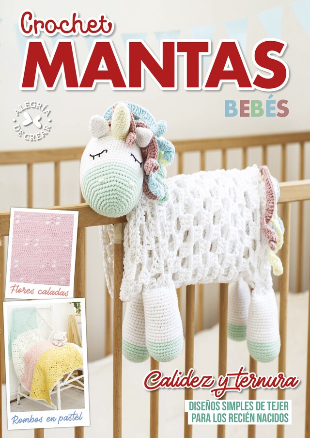 Portada de libro para Crochet Mantas Bebés. Calidez y ternura