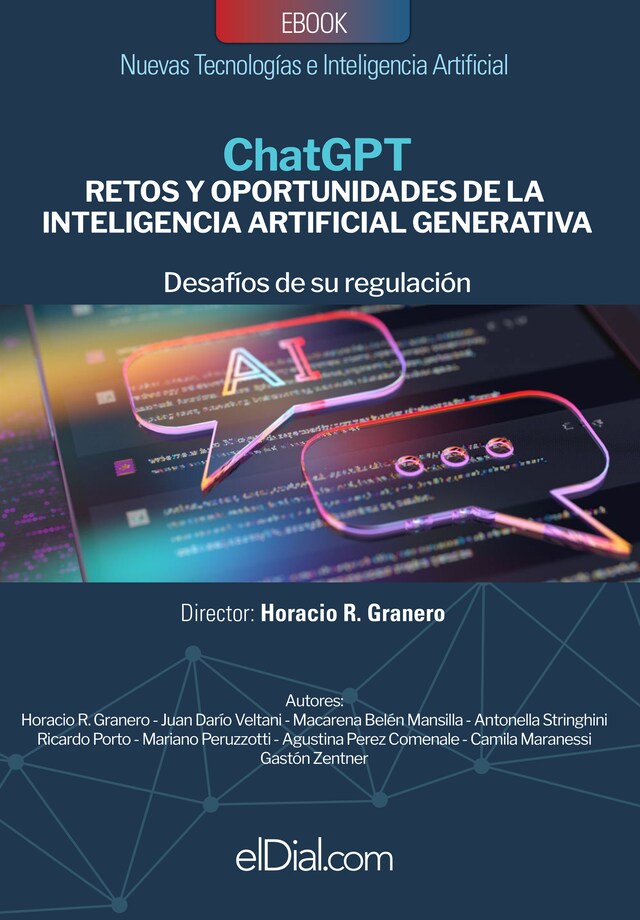 Portada de libro para Chat GPT. Retos y oportunidades de la Inteligencia Artificial Generativa