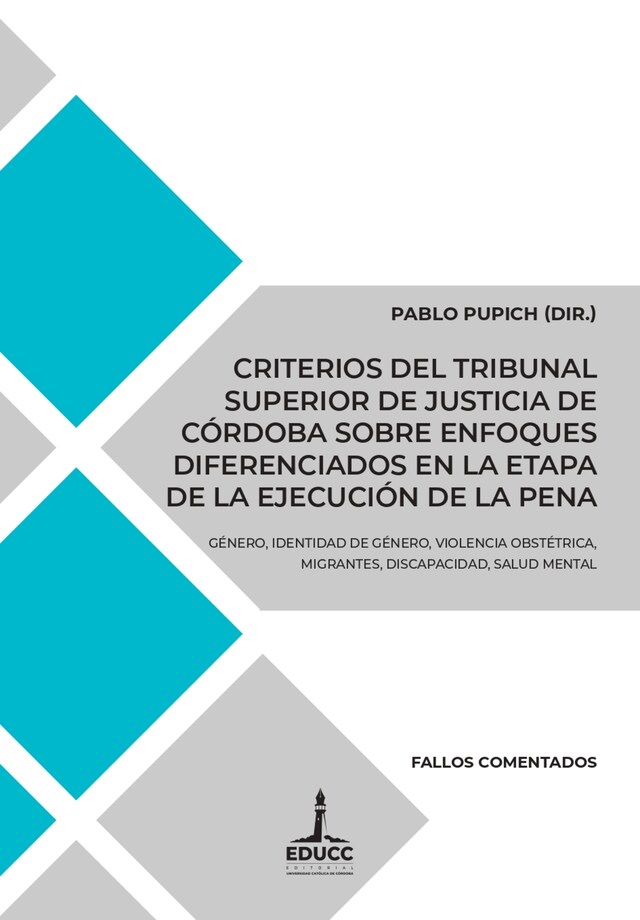 Boekomslag van Criterios del Tribunal Superior de Justicia de Córdoba sobre enfoques diferenciados en la etapa de la ejecución de la pena