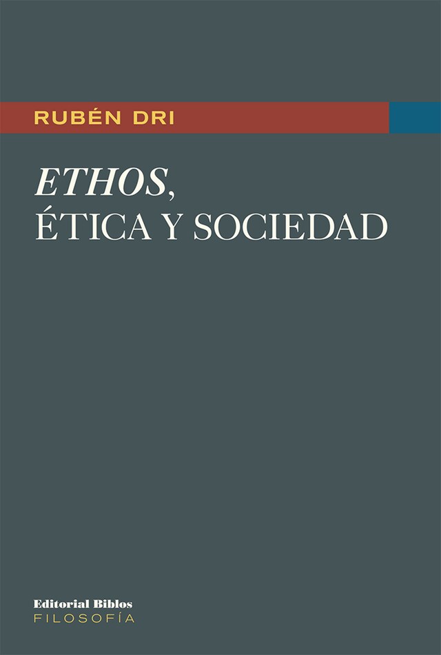 Book cover for Ethos, ética y sociedad