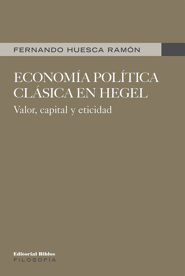 Boekomslag van Economía política clásica en Hegel