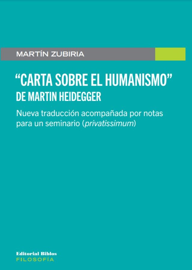 Bokomslag for "Carta sobre el Humanismo" de Martin Heidegger